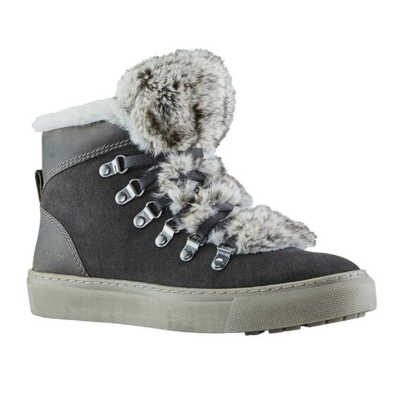 Cougar Daniel Suede Faux Fox Fur Waterproof Boot Pewter Grey NEW Size 36 / 6 - Picture 1 of 8